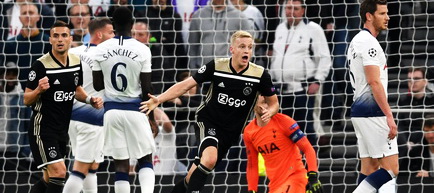 Ajax a învins-o pe Tottenham cu 1-0, în prima semifinală a Ligii Campionilor